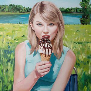 8x10 taylor eating ice cream
